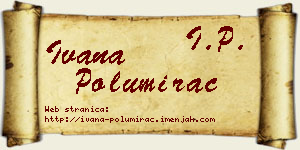 Ivana Polumirac vizit kartica